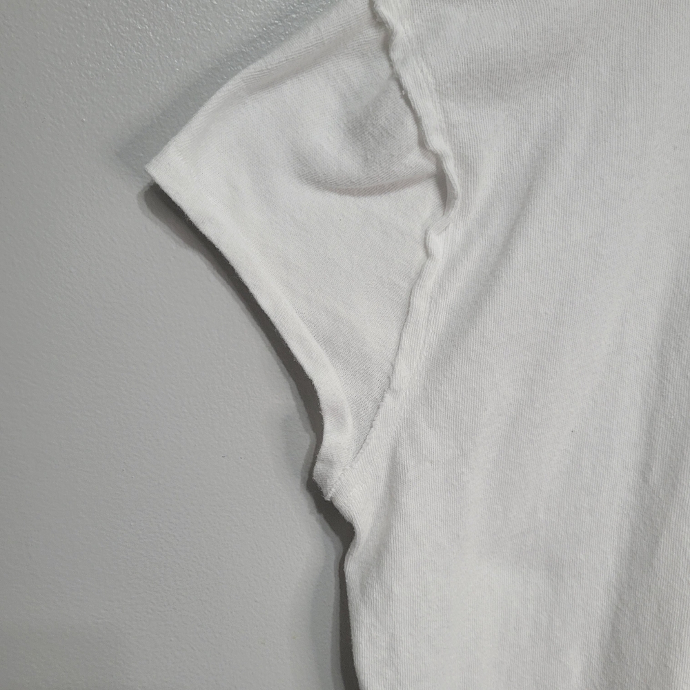 We The Free Cutout Boxy Cotton T-Shirt White Women's Size M - Picture 10 of 13